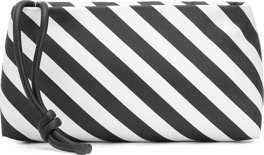 Dries Van Noten Striped satin clutch