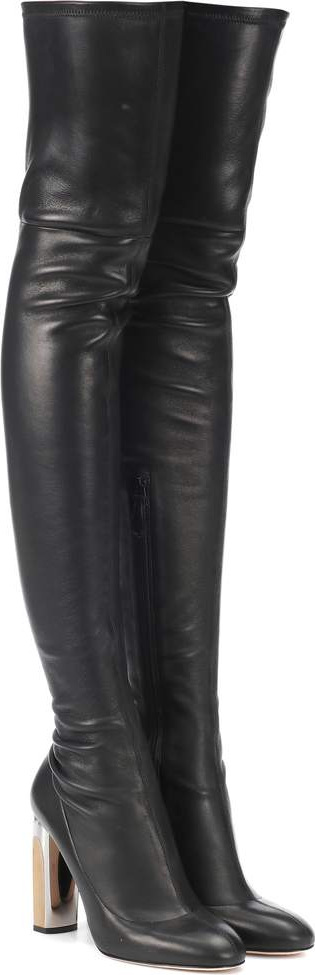 Alexander McQueen Leather over-the-knee boots