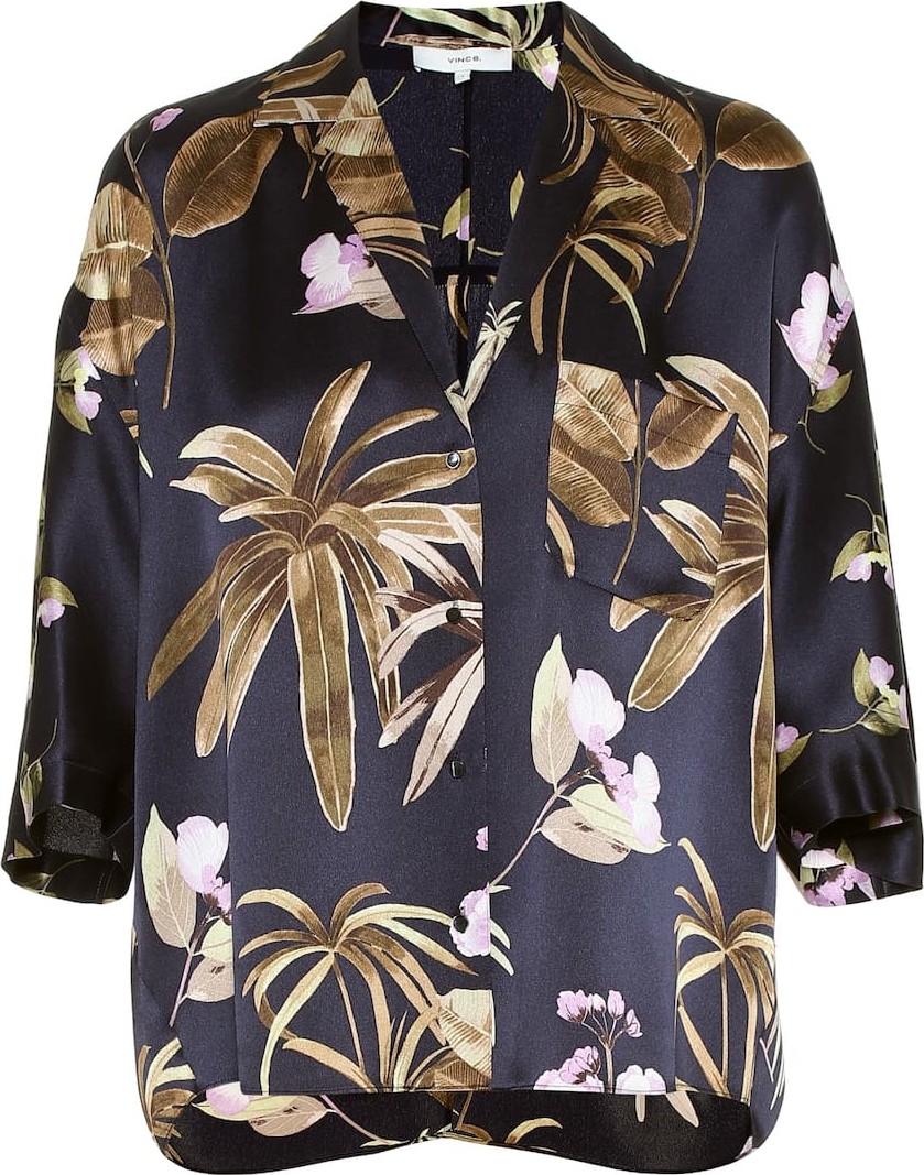 Vince Printed silk shirt