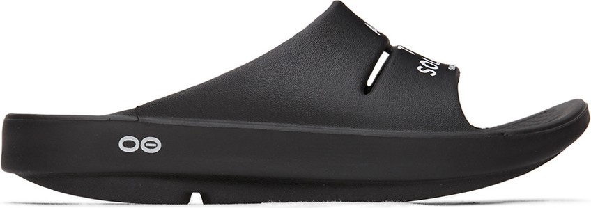 Takahiromiyashita The Soloist Black & White OOFOS Edition OOaah Slides