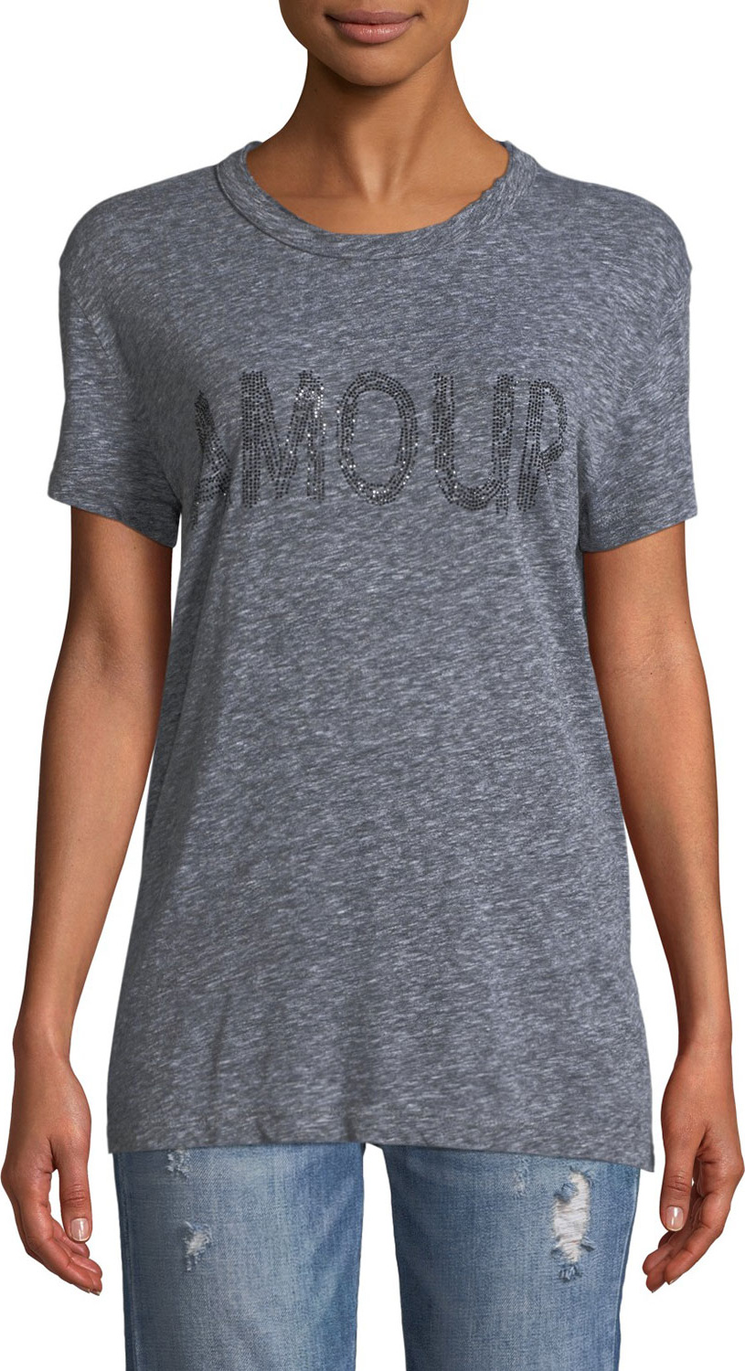 Zadig & Voltaire Embellished Graphic Crewneck Tee