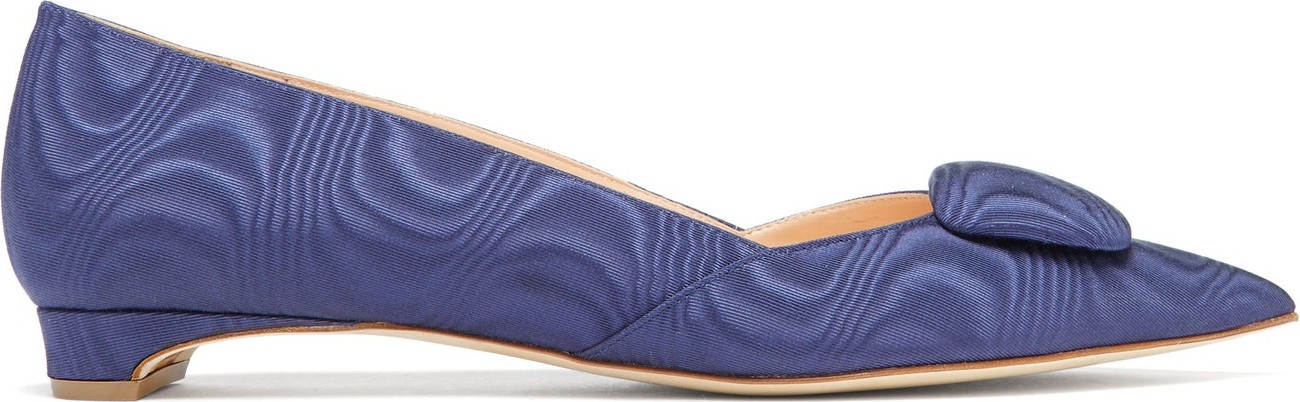 Rupert Sanderson Aga point-toe moire flats