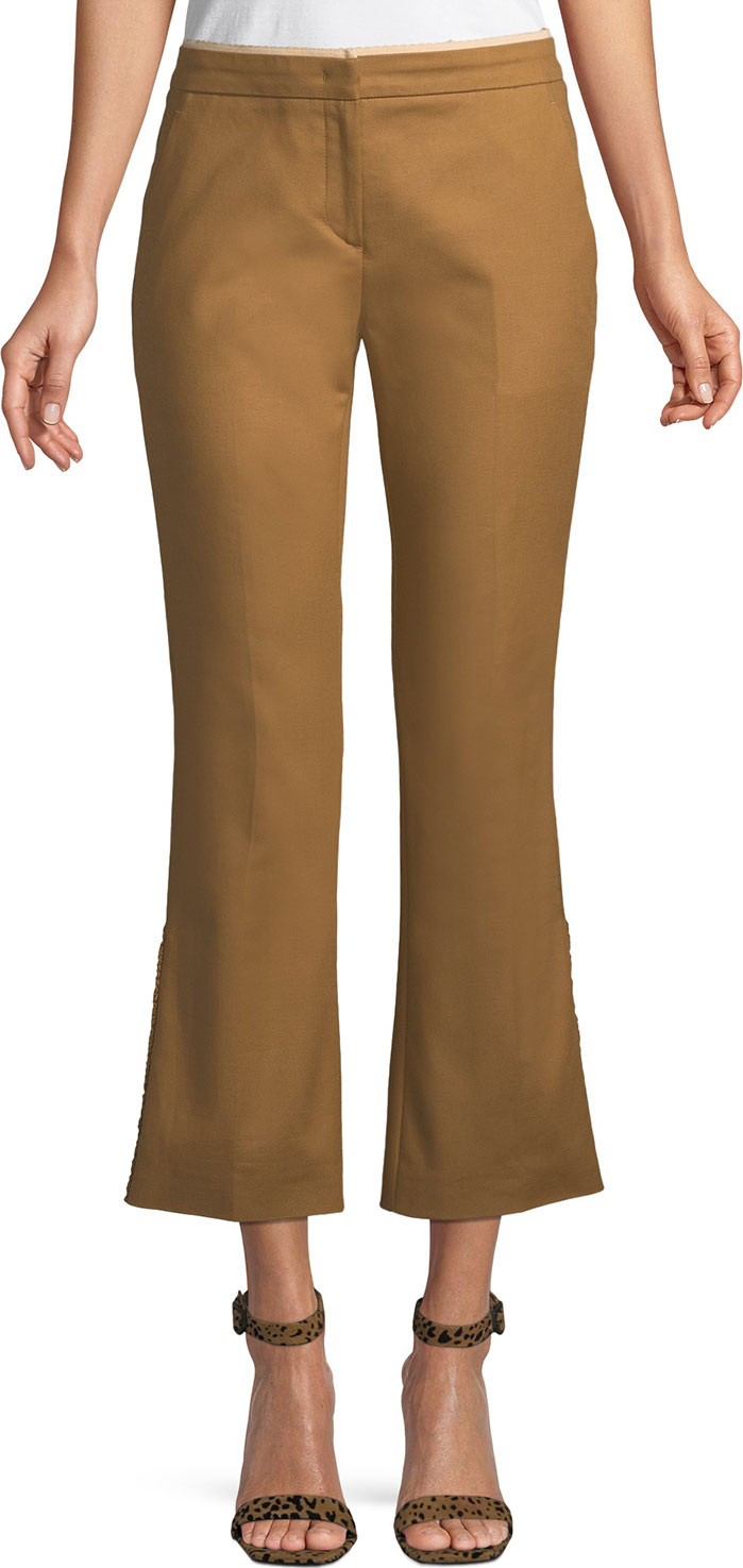 Nº21 Cropped Flared Cotton Pants