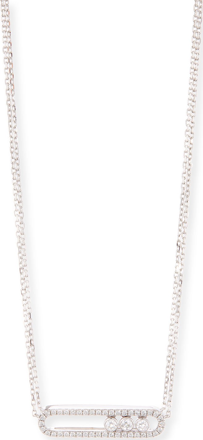 Messika Move 18K White Gold & Diamond Necklace