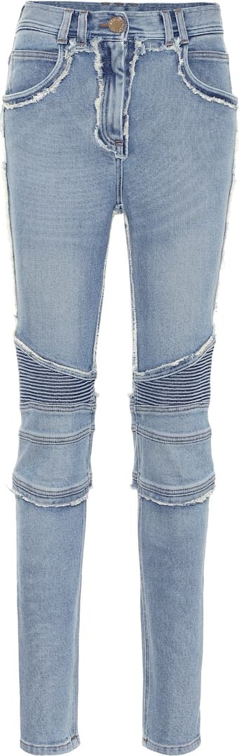 Balmain Distressed high-rise skinny jeans