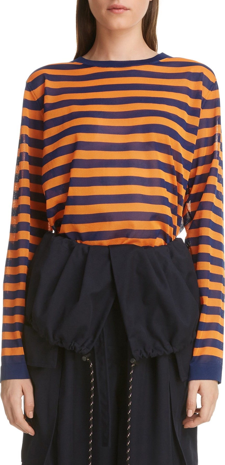 Dries Van Noten Nanou Sheer Stripe Sweater