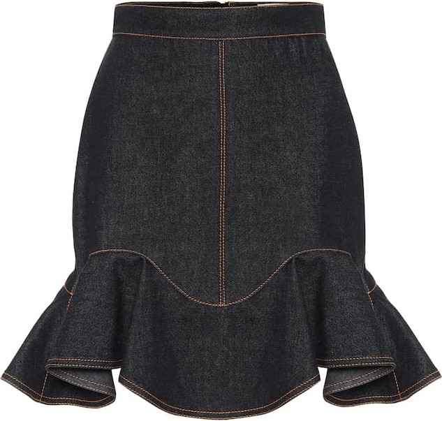 Alexander McQueen Denim miniskirt