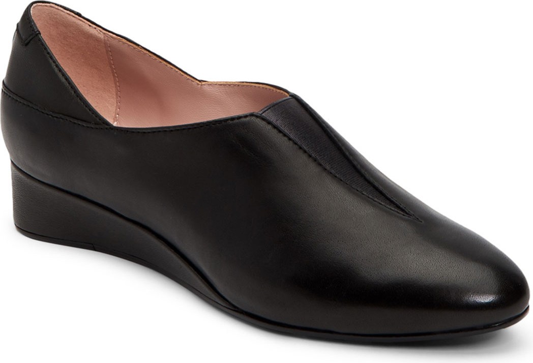 Taryn Rose Carmela Demi-Wedge Leather Pumps