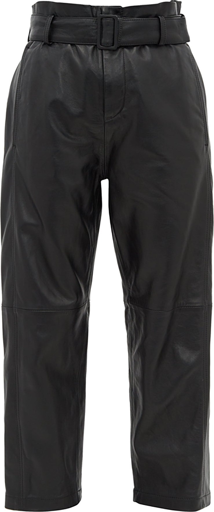 MM6 Maison Margiela High-rise belted leather trousers