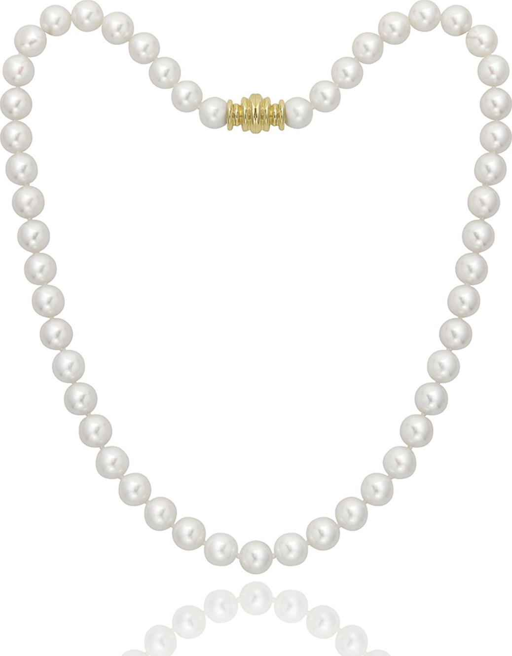 Assael Short 8.5mm Akoya Pearl-Strand Necklace w/ 18k Gold, 16"L