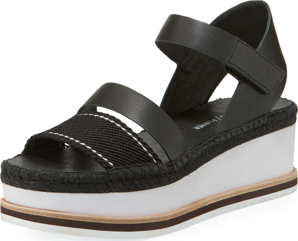 Donald J Pliner Anie Platform Mesh/Calf Wedge Sandal Donald J Pliner Anie Platform Mesh/Calf Wedge Sandal