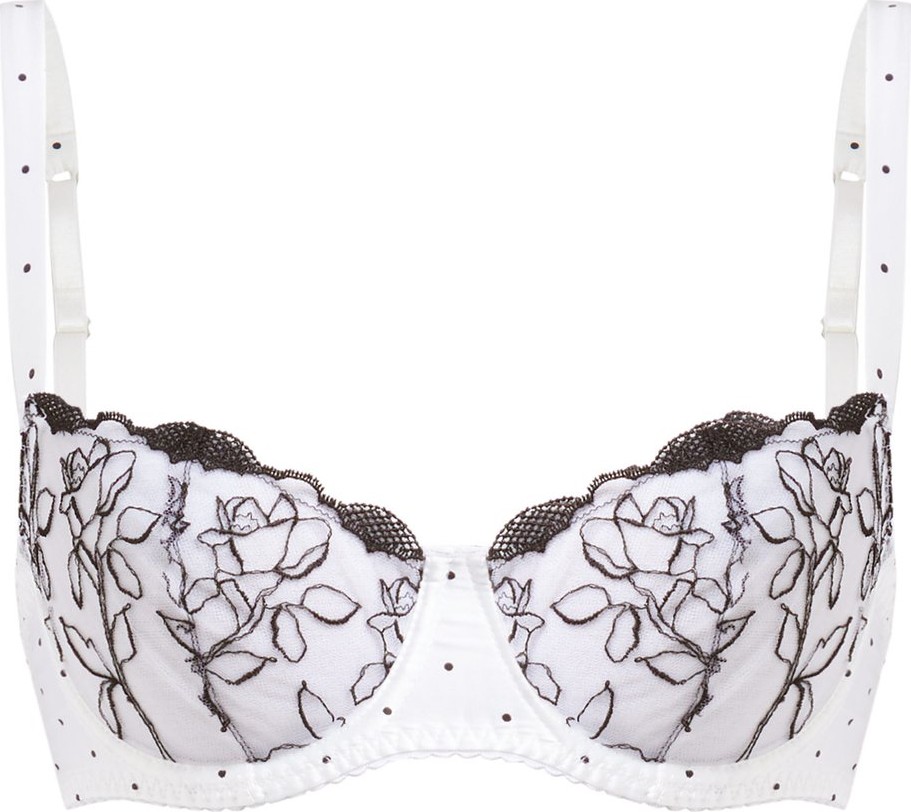 Fleur of England Polka silk balconette bra