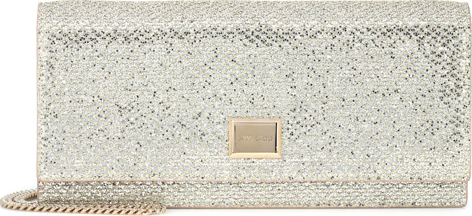 Jimmy Choo Lilia glitter clutch