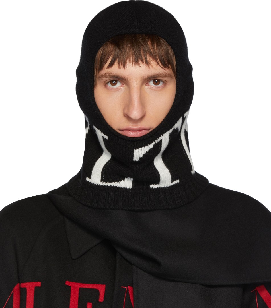 Valentino Black Valentino Garavani 'VLTN' Balaclava