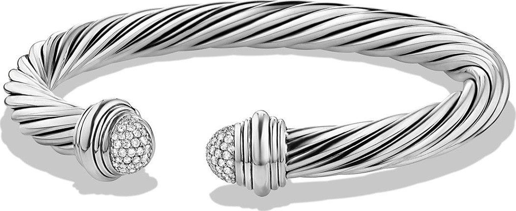 David Yurman 7mm Pave Diamond Dome Bracelet