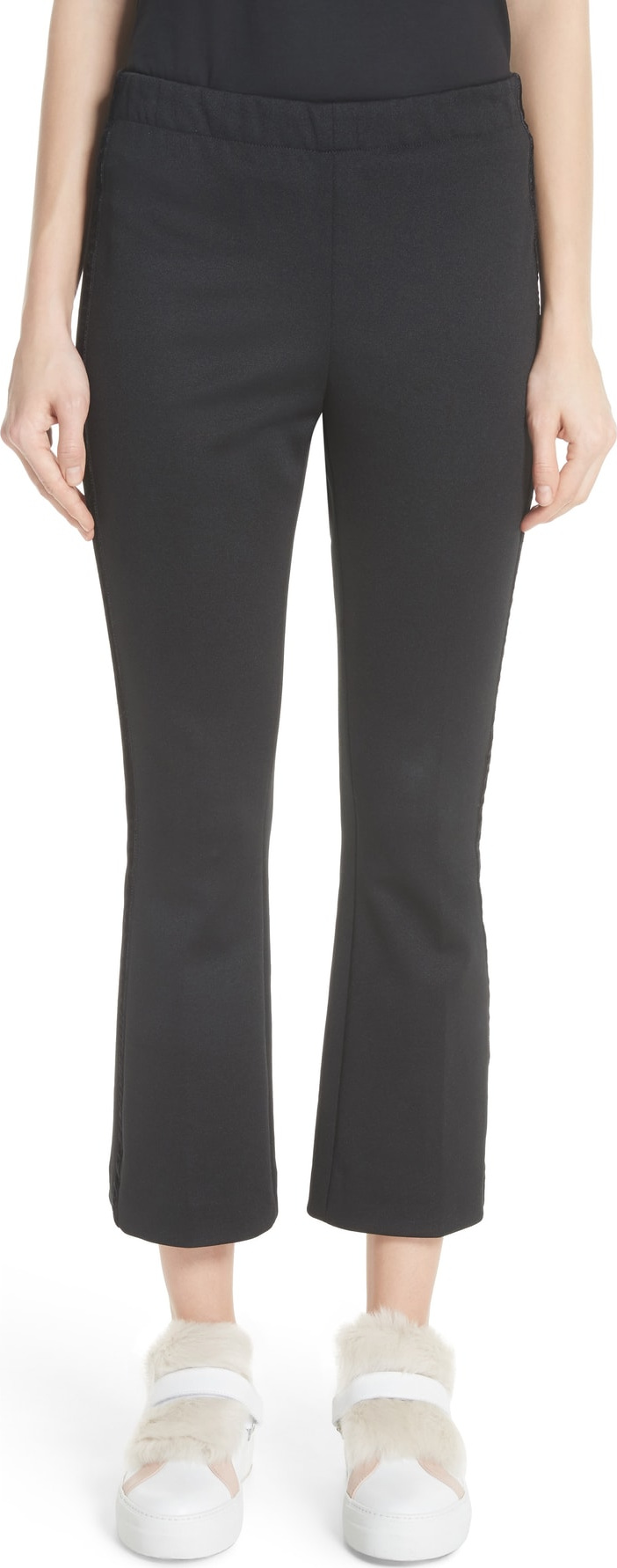 Moncler Velvet Trim Crop Pants