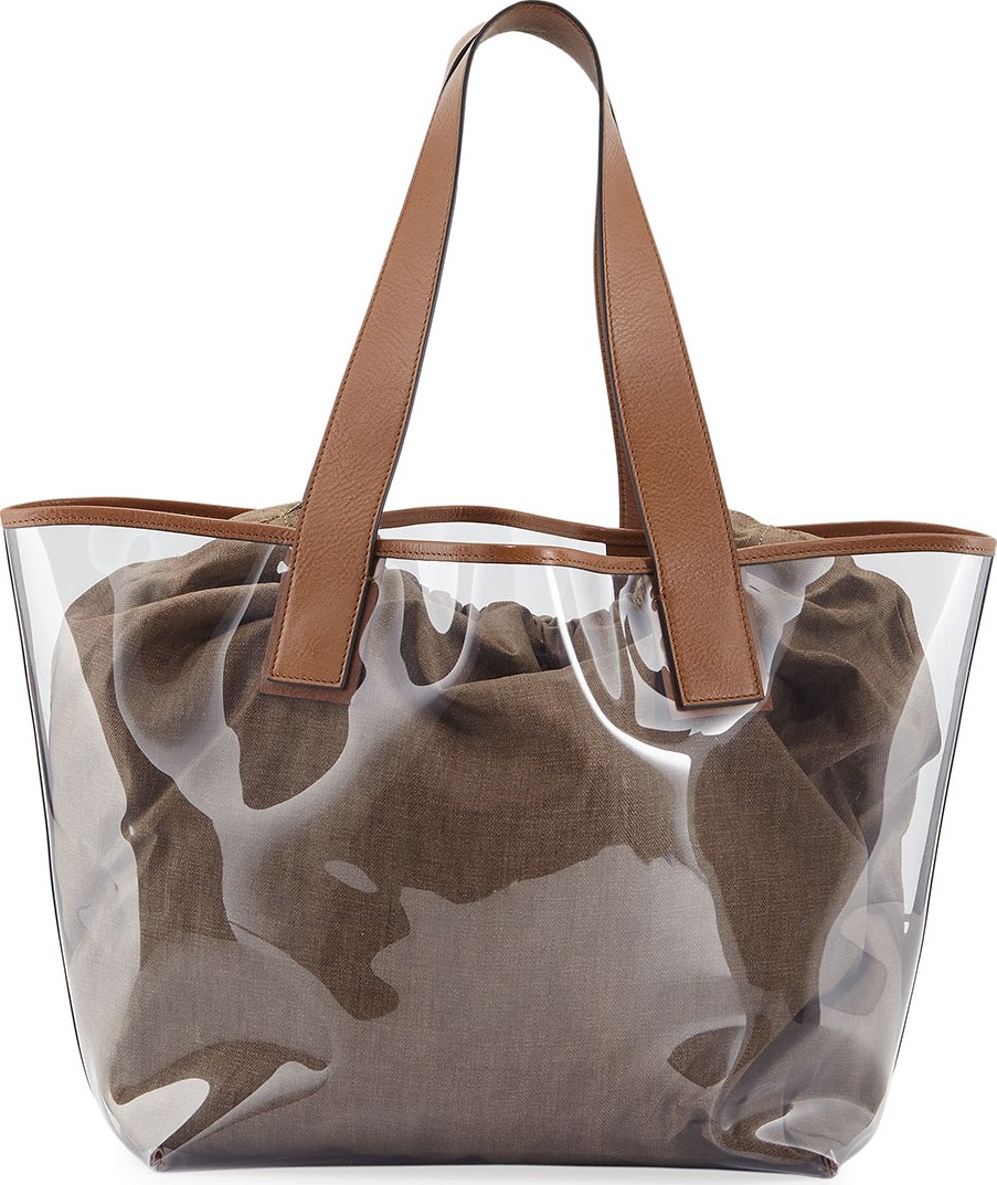 Brunello Cucinelli PVC Large Shopper Tote Bag