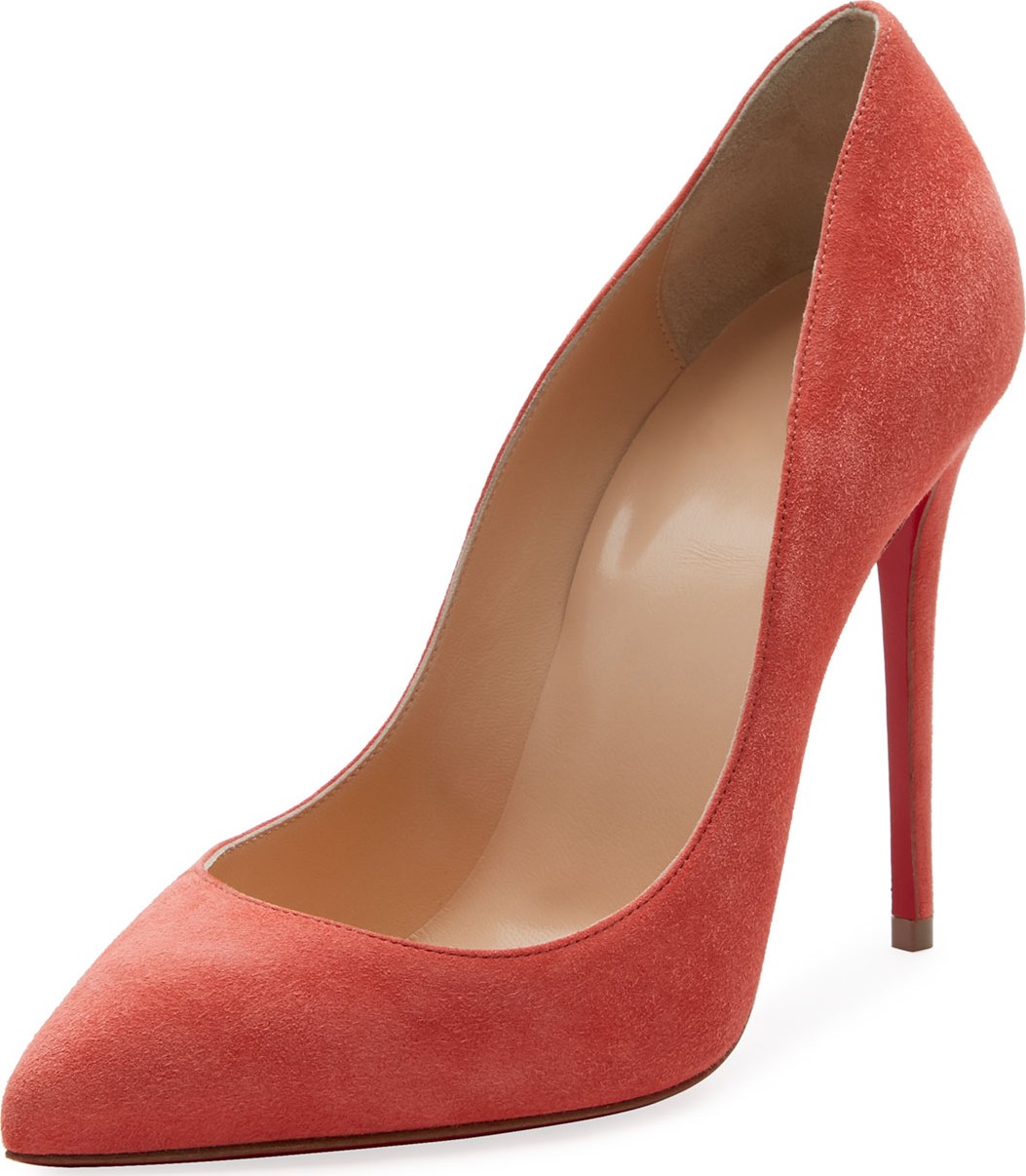 Christian Louboutin Pigalle Follies Suede 100mm Red Sole Pump