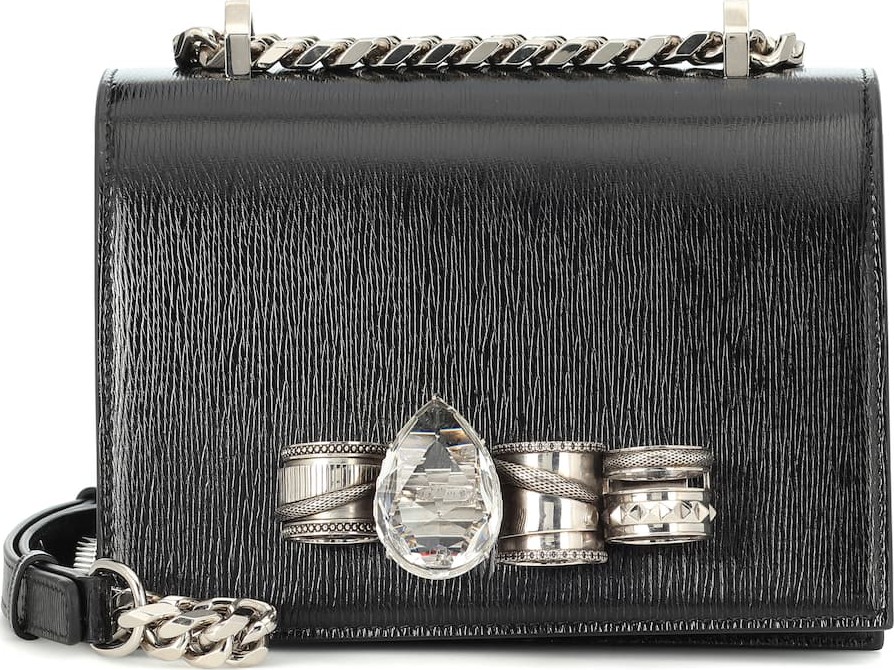 Alexander McQueen Jewelled Small leather shoulder bag