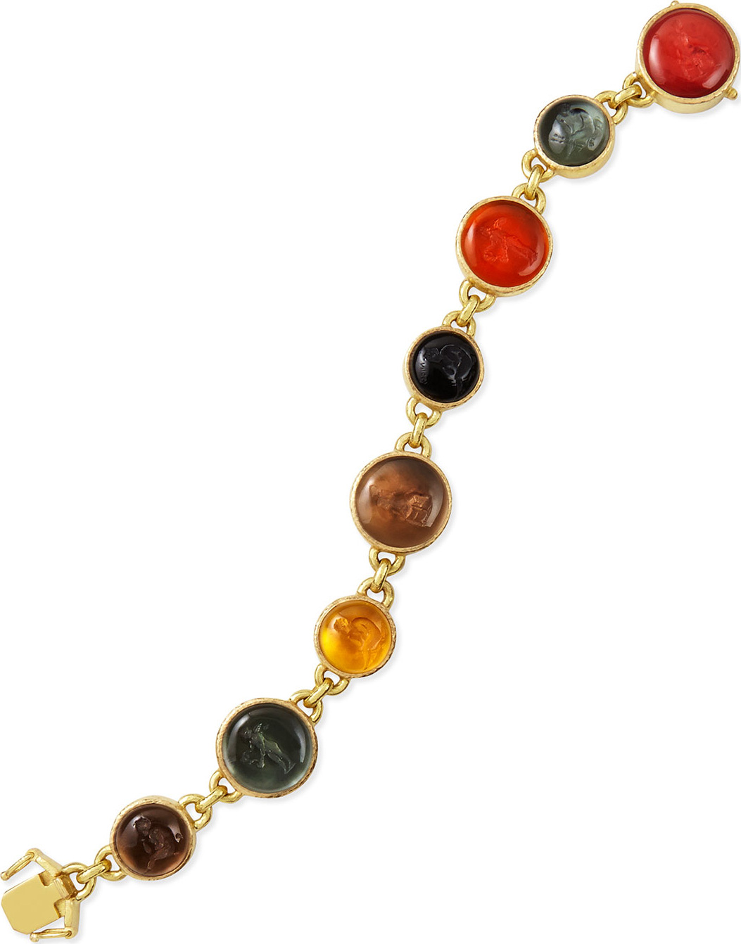 Elizabeth Locke Venetian Glass Intaglio Tennis Bracelet, Neutral