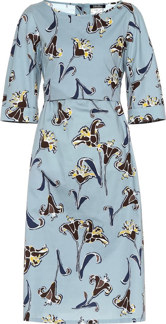 Max Mara Ragno floral stretch cotton dress