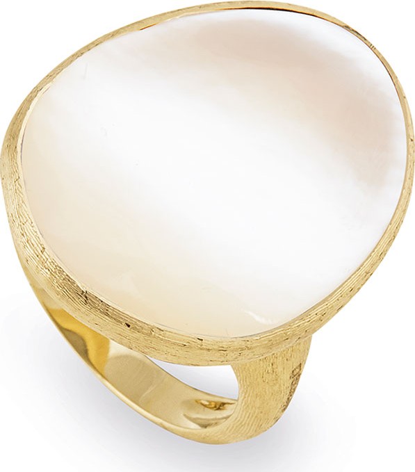 Marco Bicego Lunaria Mother-of-Pearl Ring in 18K Yellow Gold, Size 7
