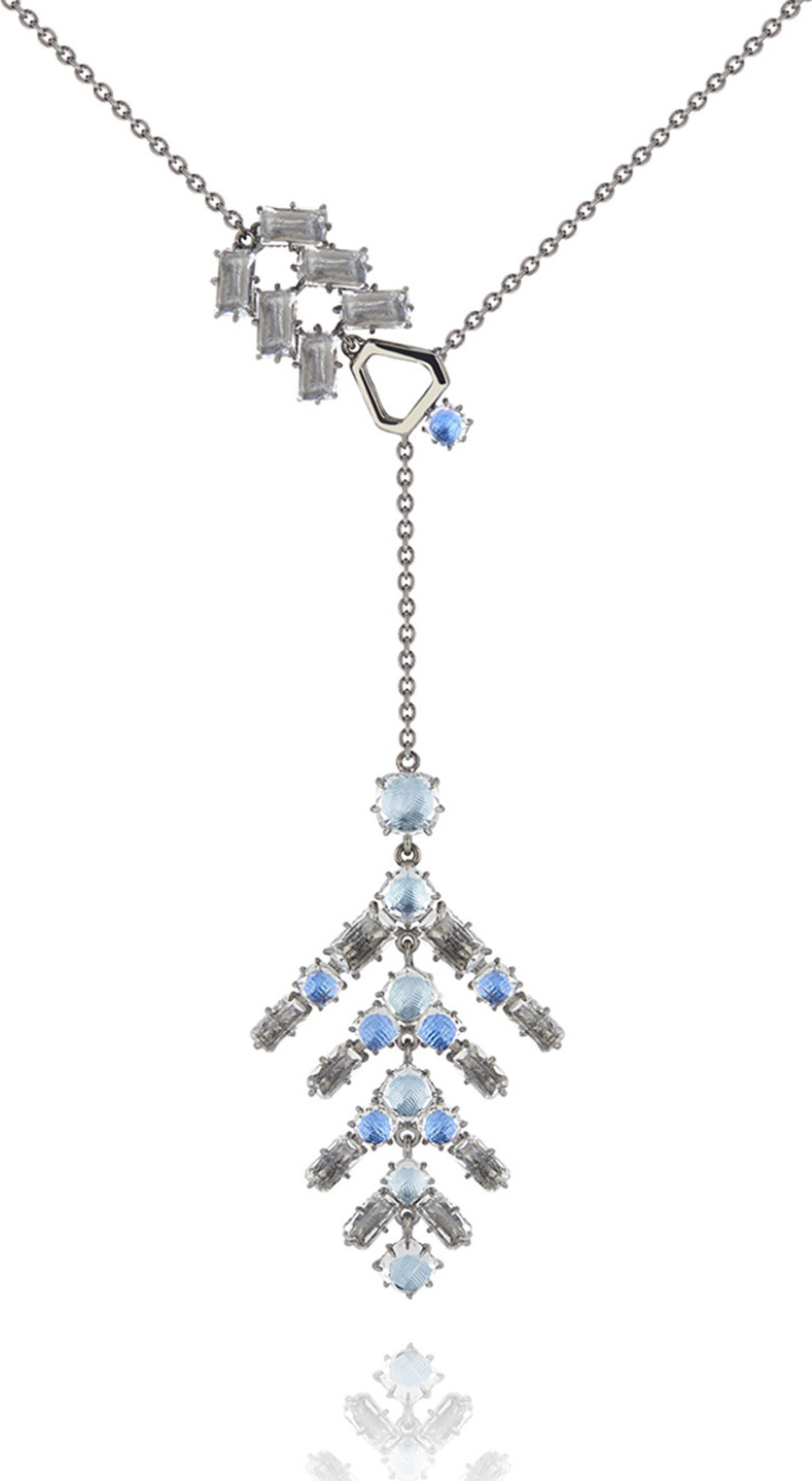Larkspur & Hawk Caterina Branch Lariat Necklace, Blue