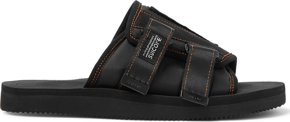 Palm Angels + Suicoke Kaw Logo-Print Webbing-Trimmed Nylon Slides
