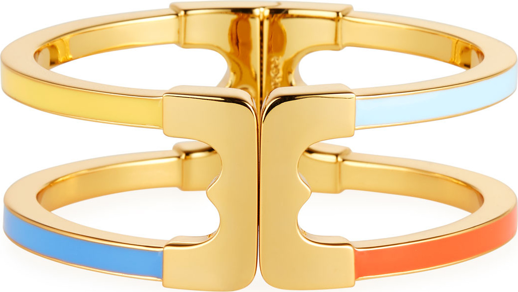 Tory Burch Gemini Link Enamel Hinge Bracelet