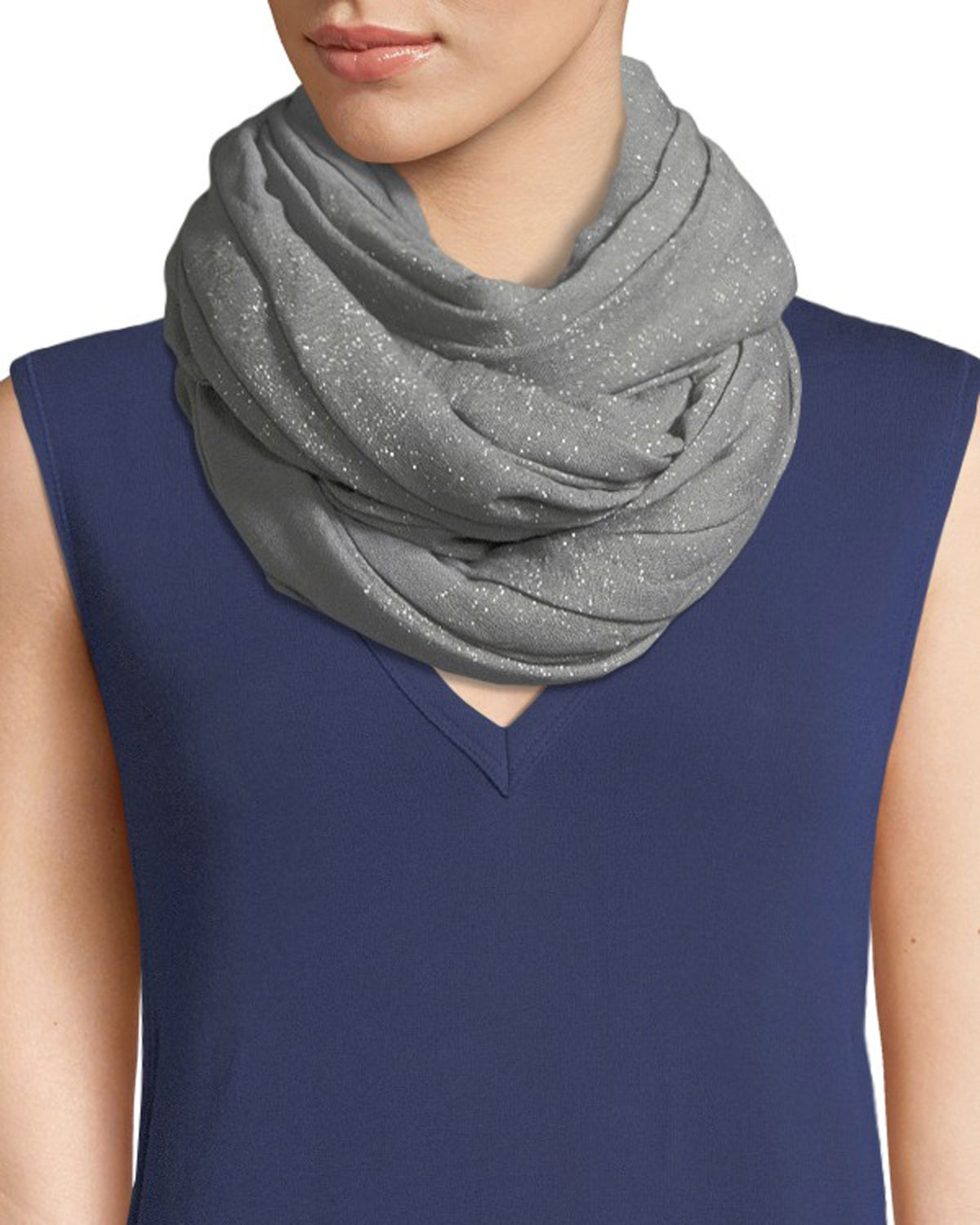Rag & Bone Metallic Frayed-Edge Scarf