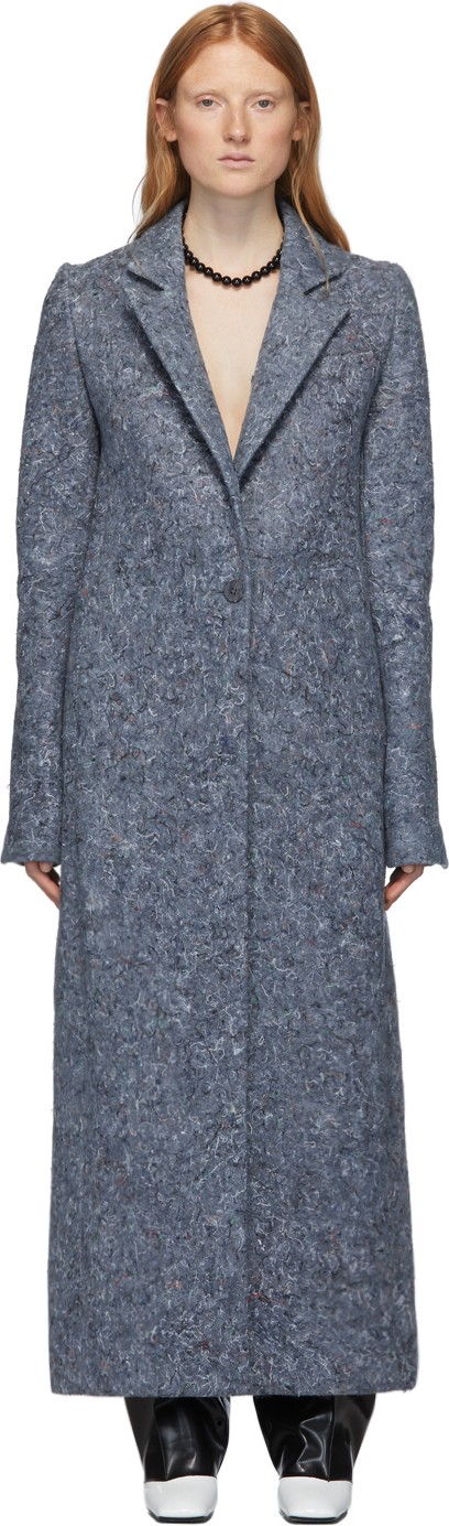 Marina Moscone Blue U-Haul Blanket Coat