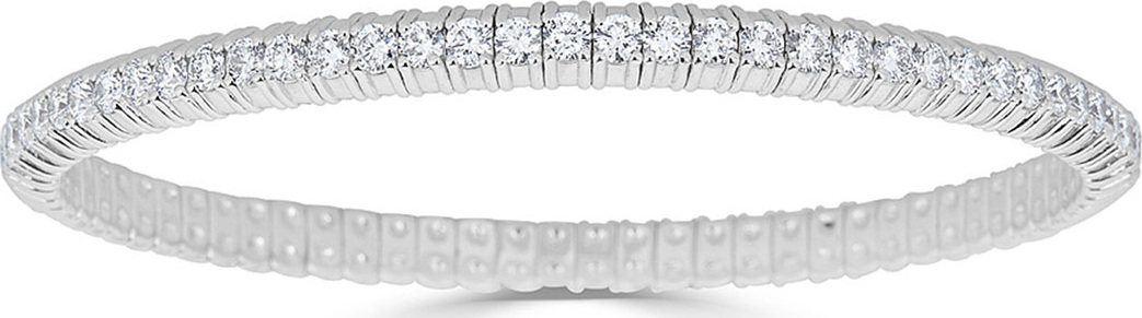 ZYDO 18k White Gold Thin Stretch Diamond Bracelet