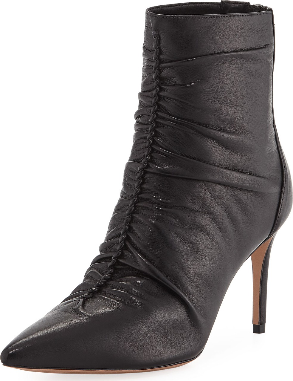 Alexandre Birman Suzana Ruched Leather Booties