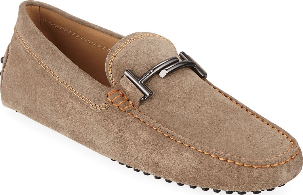 Tod's Men's Gommini Double-T Suede Driver