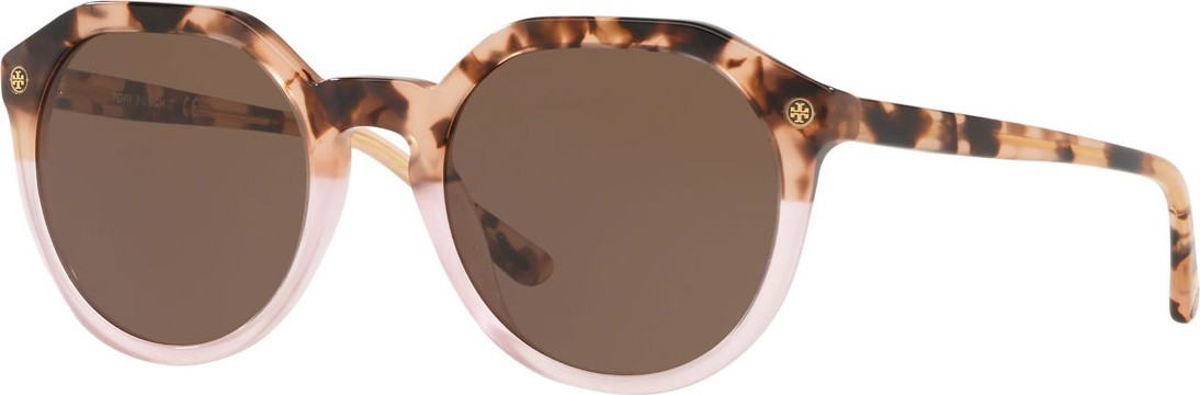 Tory Burch Round Two-Tone Acetate Sunglasses