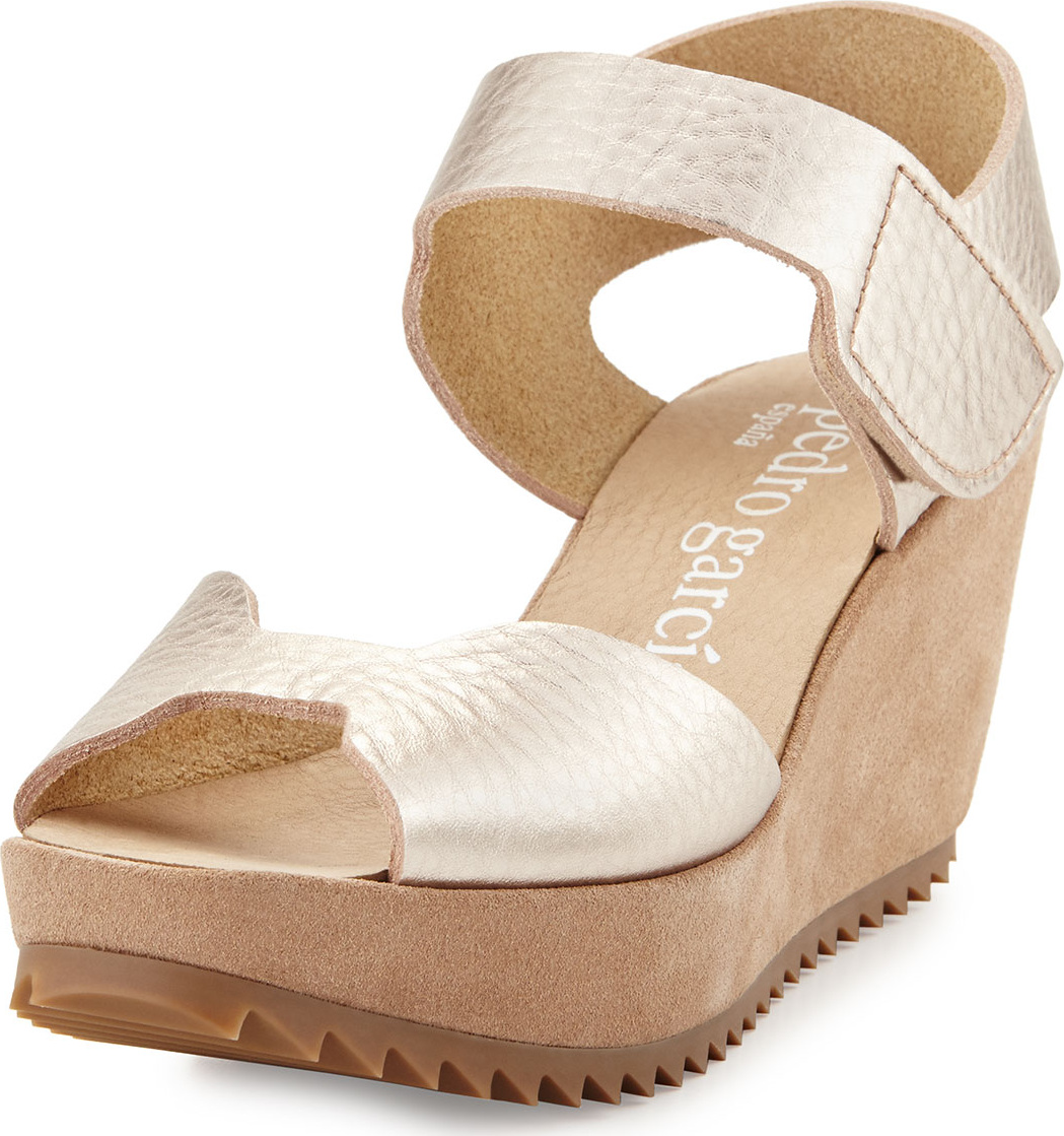 Pedro Garcia Fama Leather Wedge Sandal