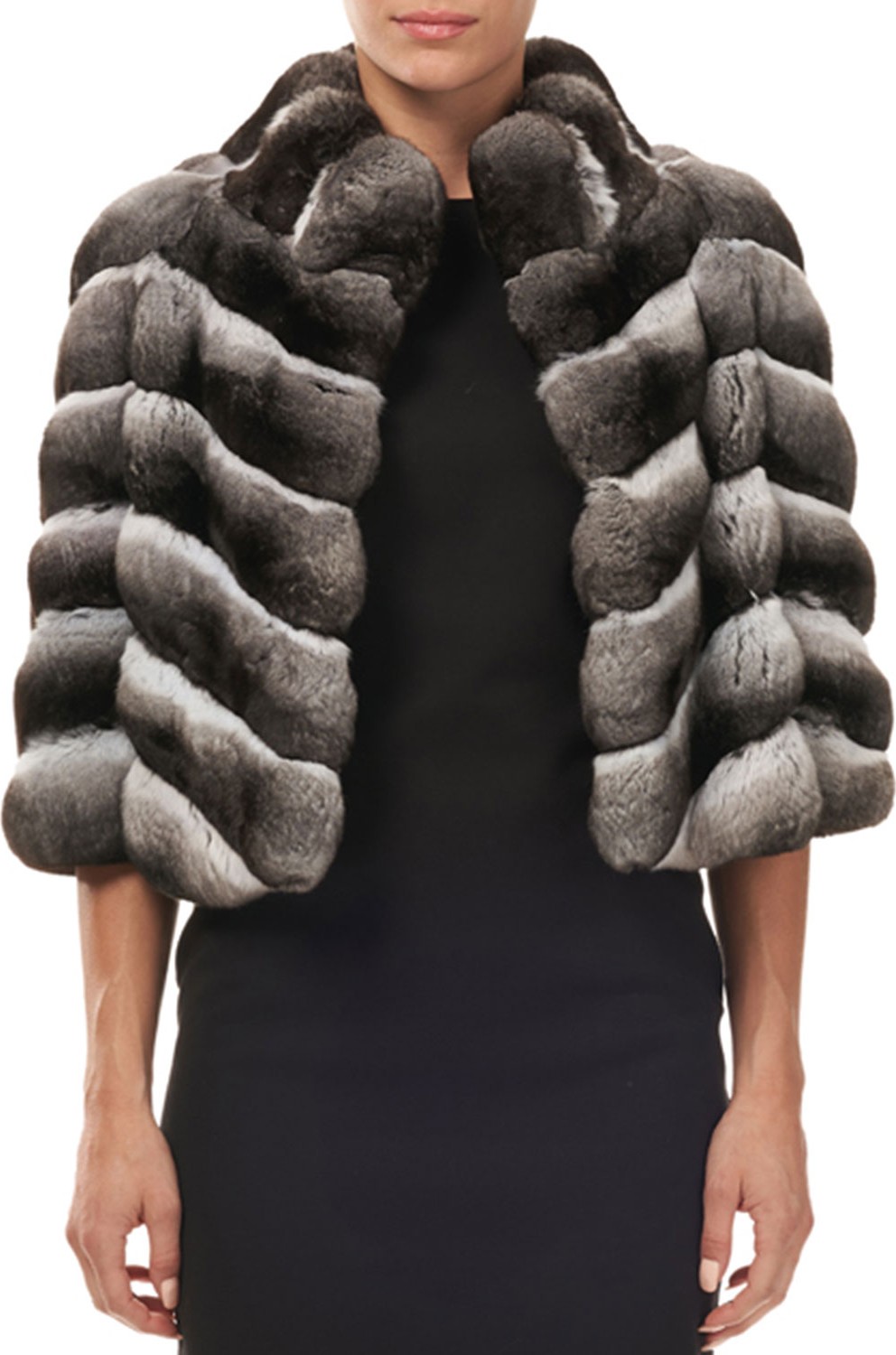 Gorski Chinchilla 3/4-Sleeve Short Jacket