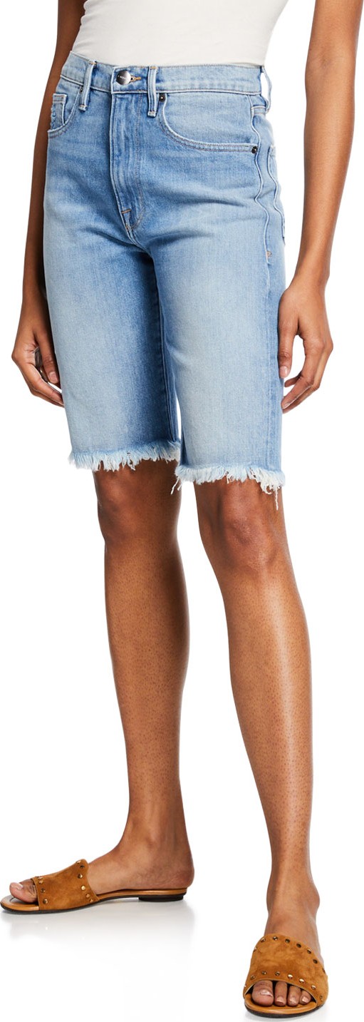 FRAME DENIM Le Vintage Bermuda Raw Edge
