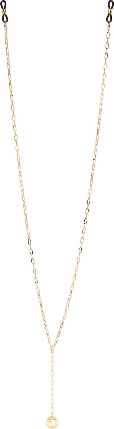 Linda Farrow Logo-pendant gold-plated sunglasses chain