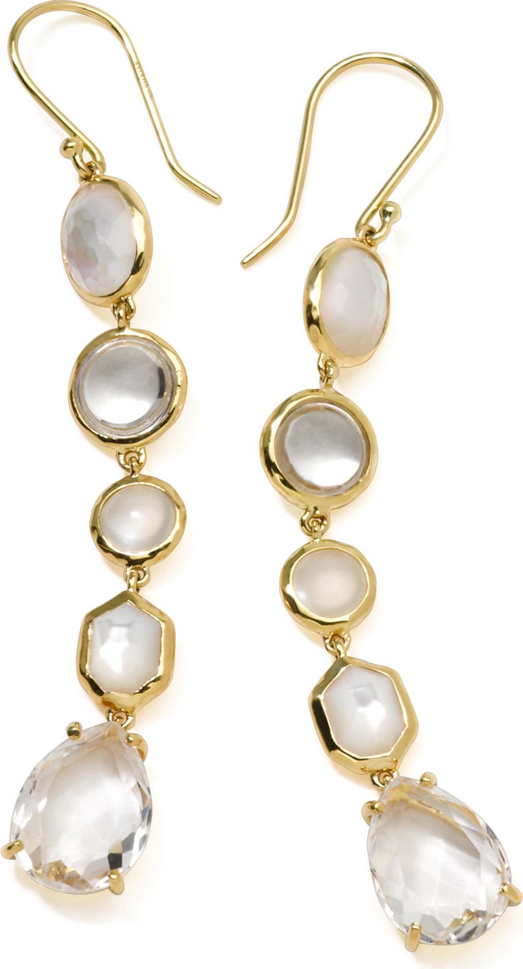IPPOLITA 18k Gold Rock Candy Gelato 5-Tier Drop Earrings  Flirt
