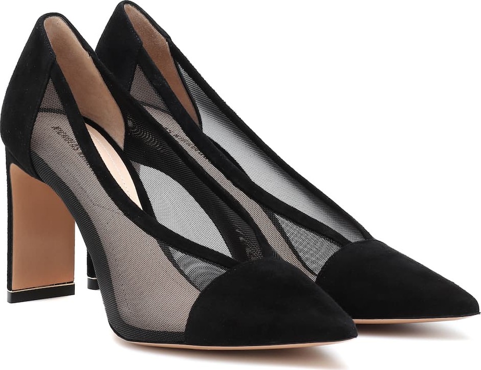 Nicholas Kirkwood Yasmin mesh and suede pumps