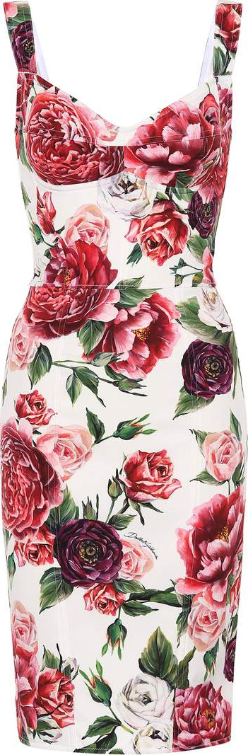 Dolce & Gabbana Floral-printed silk-blend dress