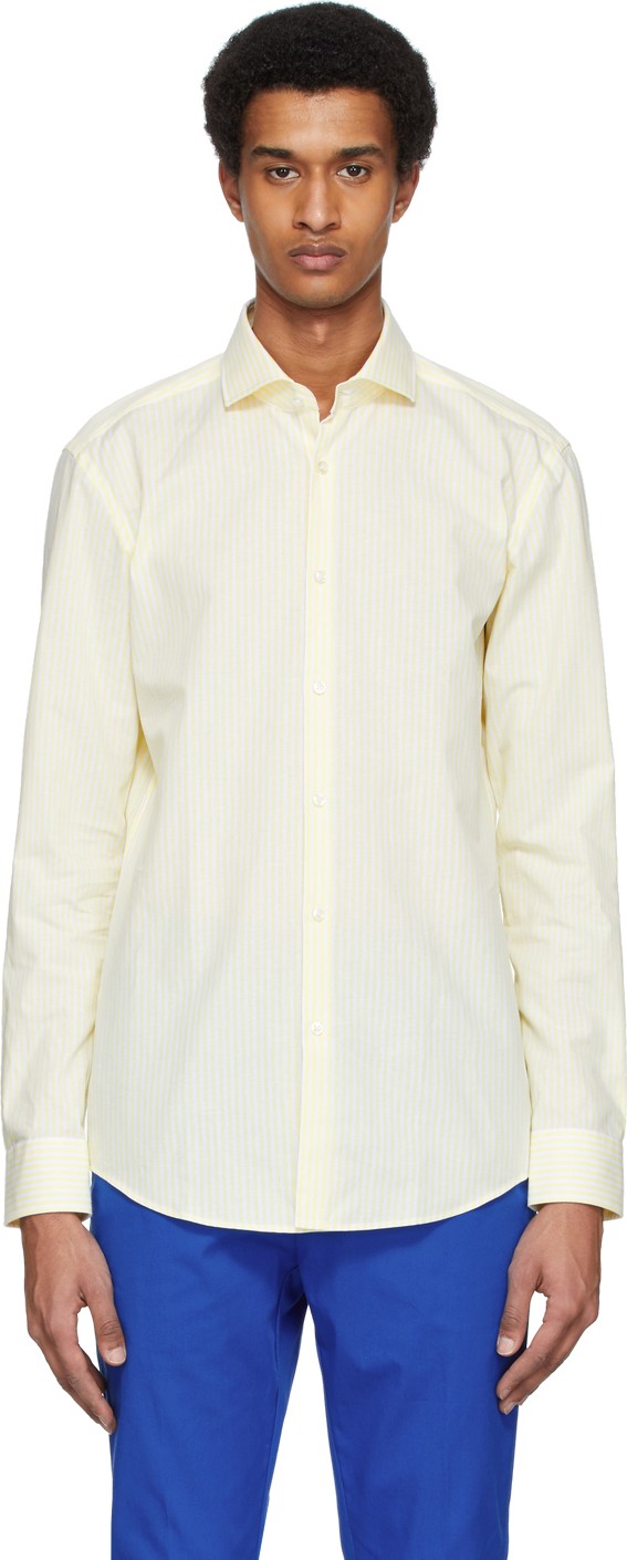 HUGO Yellow & White Kason Shirt