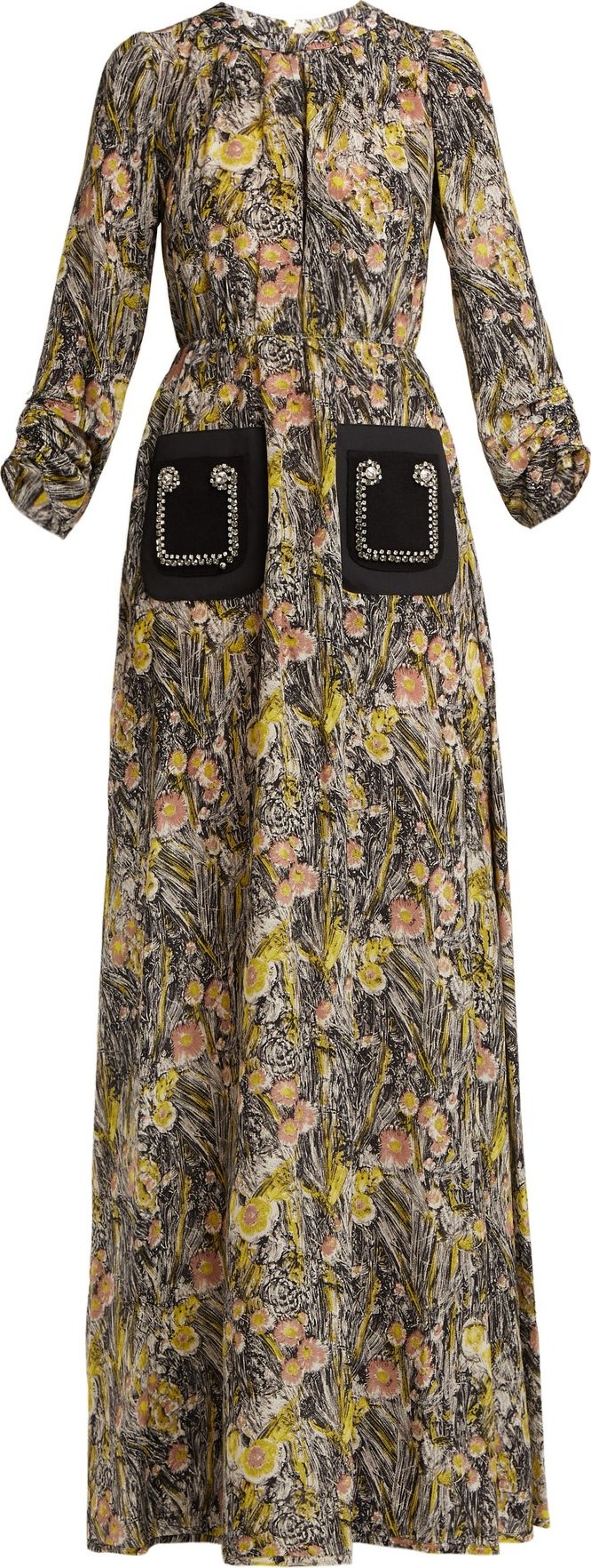 Nº21 Floral-print silk-crepe dress