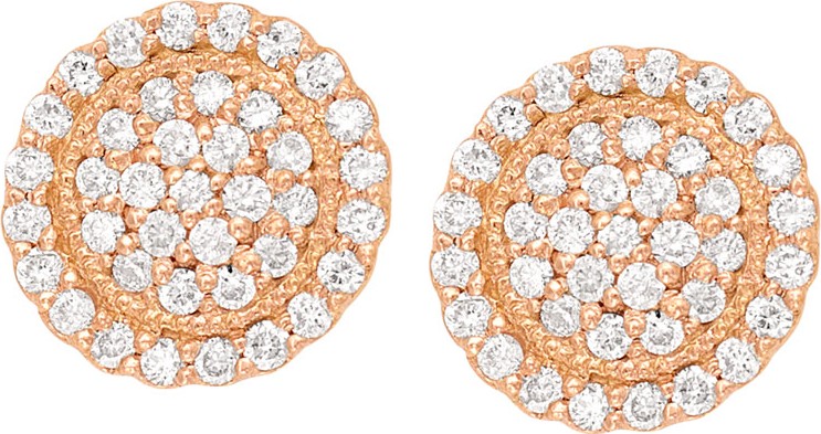 Jamie Wolf 18k Diamond Pave Round Stud Earrings