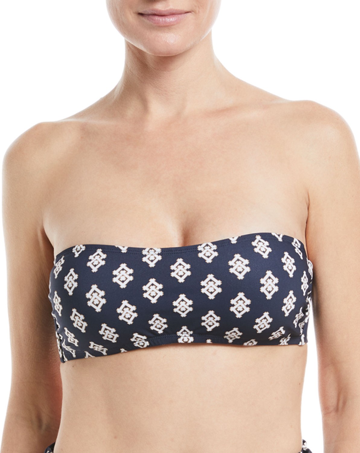 Tory Burch Printed Bandeau Swim Top