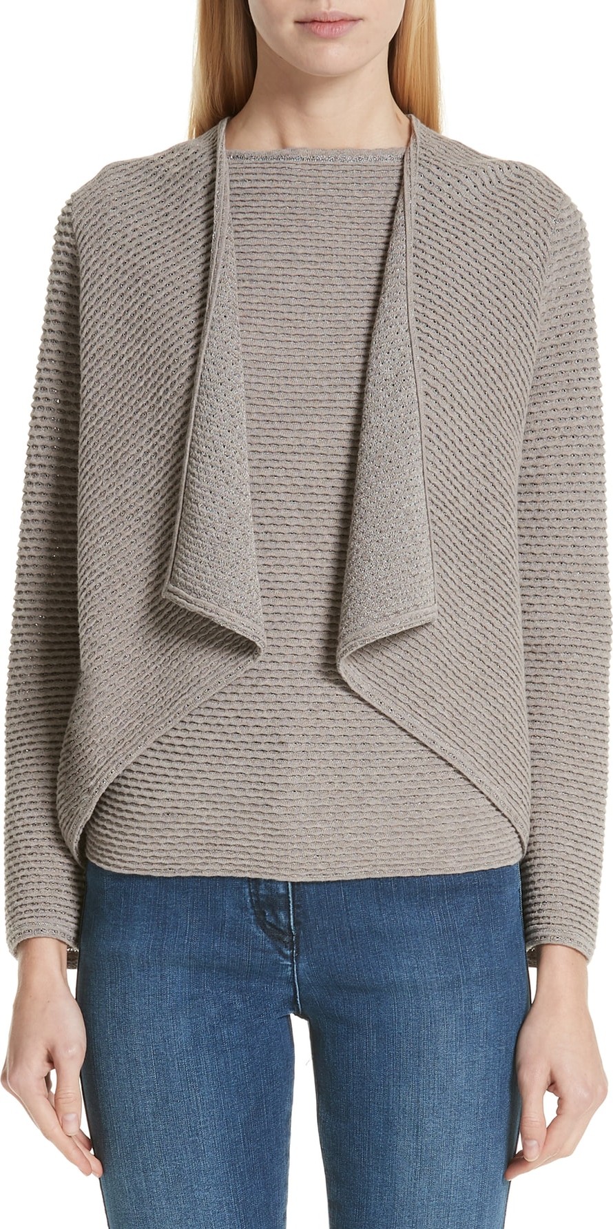St. John Brenna Knit High/Low Cardigan