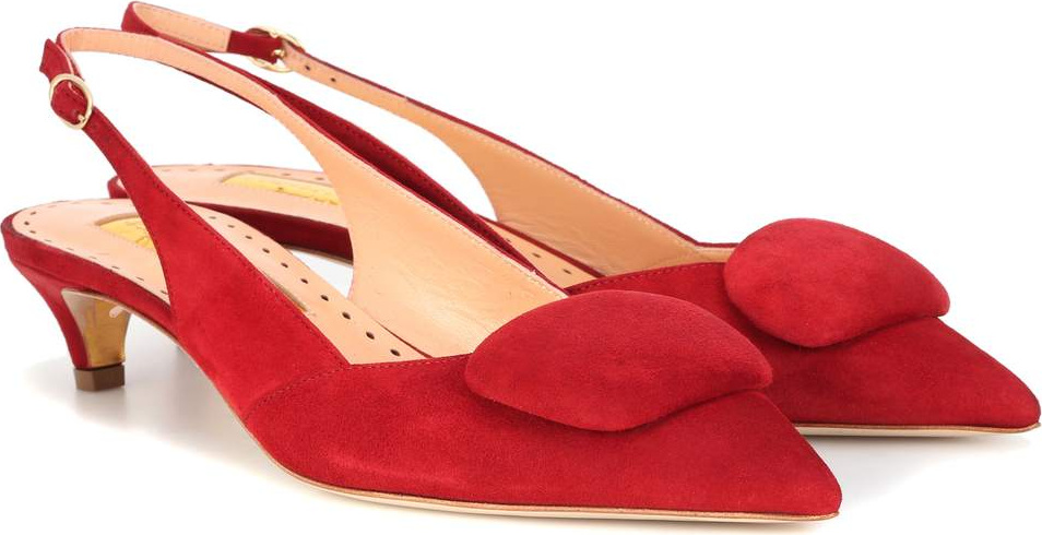 Rupert Sanderson Misty suede slingback pumps
