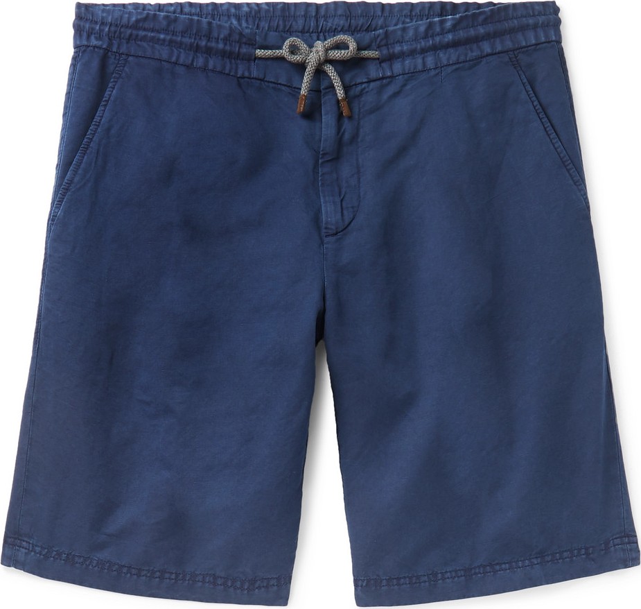 Brunello Cucinelli Linen and Cotton-Blend Drawstring Shorts