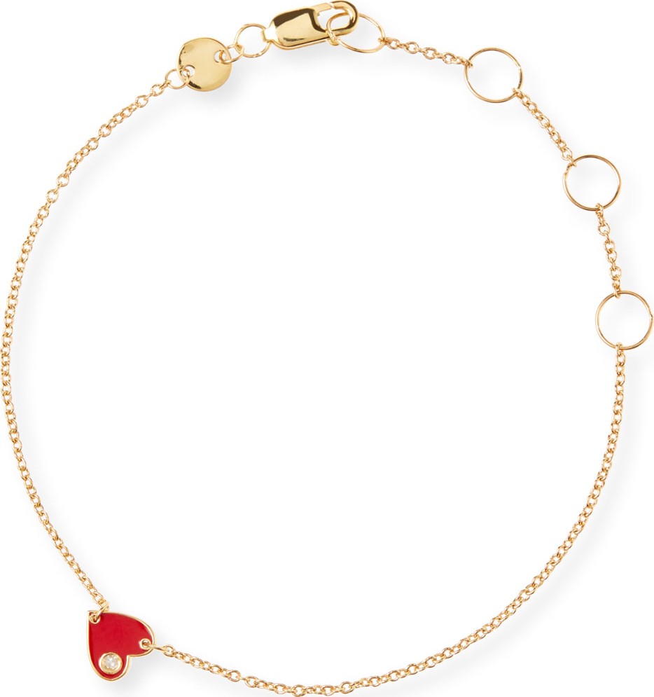 Jennifer Zeuner Jewelry Mia Enamel Bracelet  Red